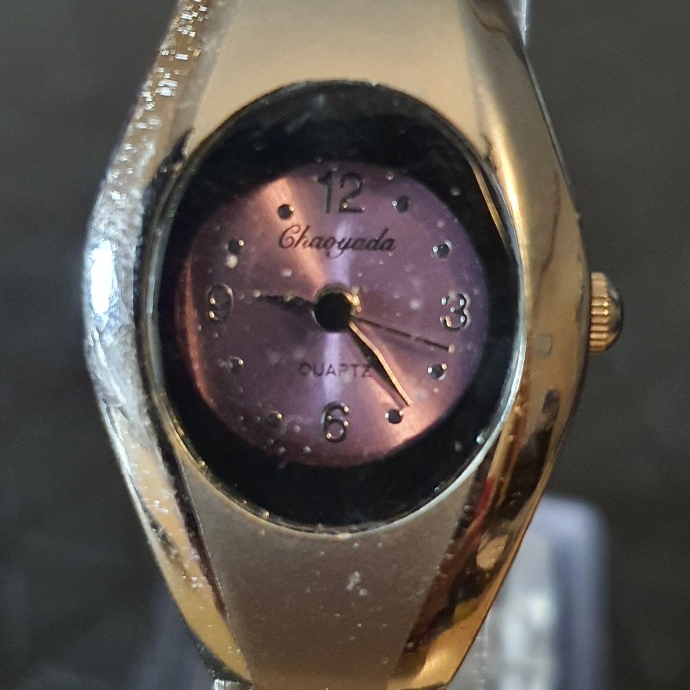 10/$20 Chaoyada Silver/Purple Stainless Steel Women's Watch